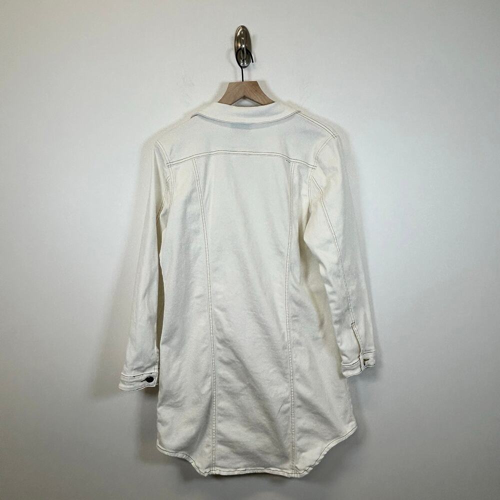 Legoe Heritage Rome denim White maternity shirt dress Women’s size 6 (Medium) - Picture 6 of 10